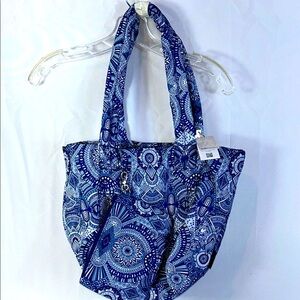 Sakroots Blue Patterned Tote Bag with matching bag New